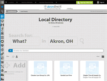 Tablet Screenshot of directory.akrondirect.info